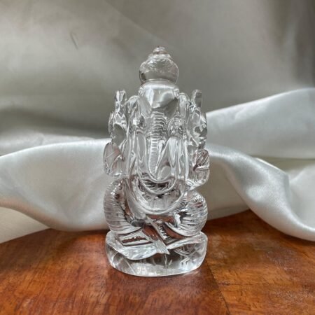Hand-Carved Crystal Ganesha Statue
