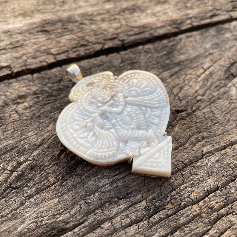 Shell Pearl Krishna Pendant in Sterling Silver - Image 6