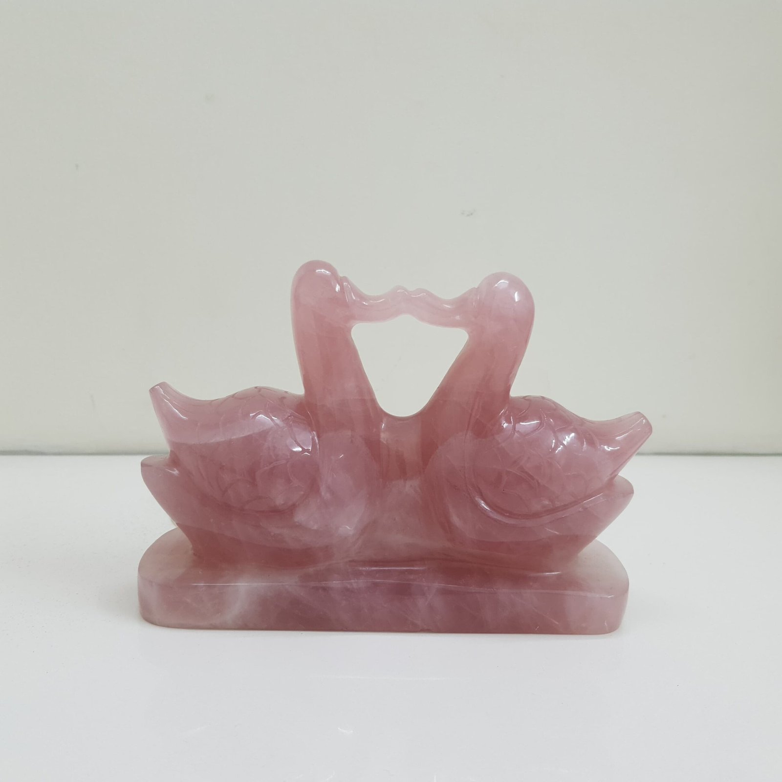 Natural Rose Quartz Twin Duck Pair - Image 9