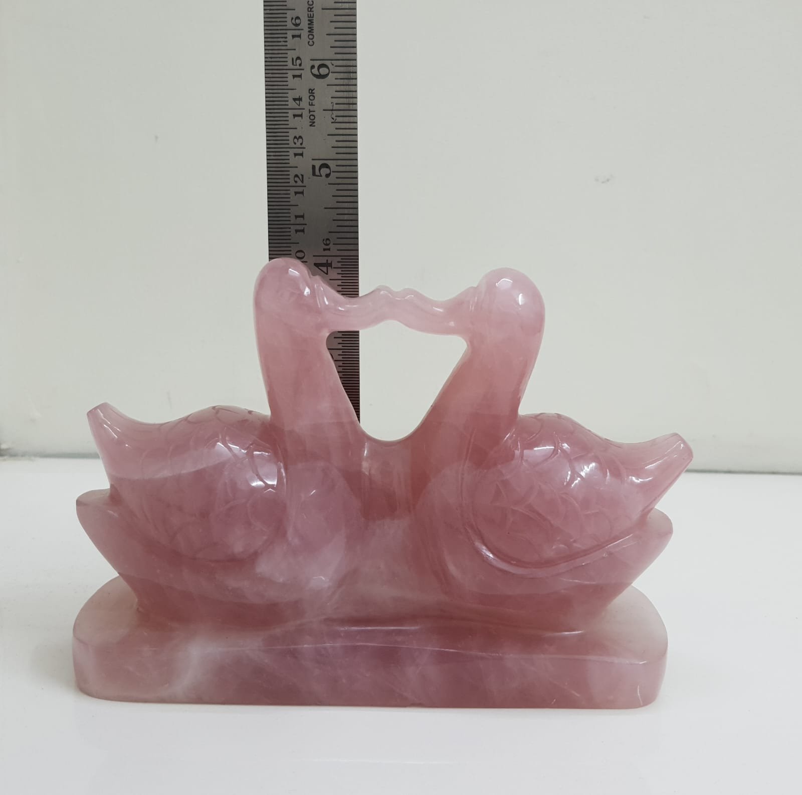 Natural Rose Quartz Twin Duck Pair - Image 6