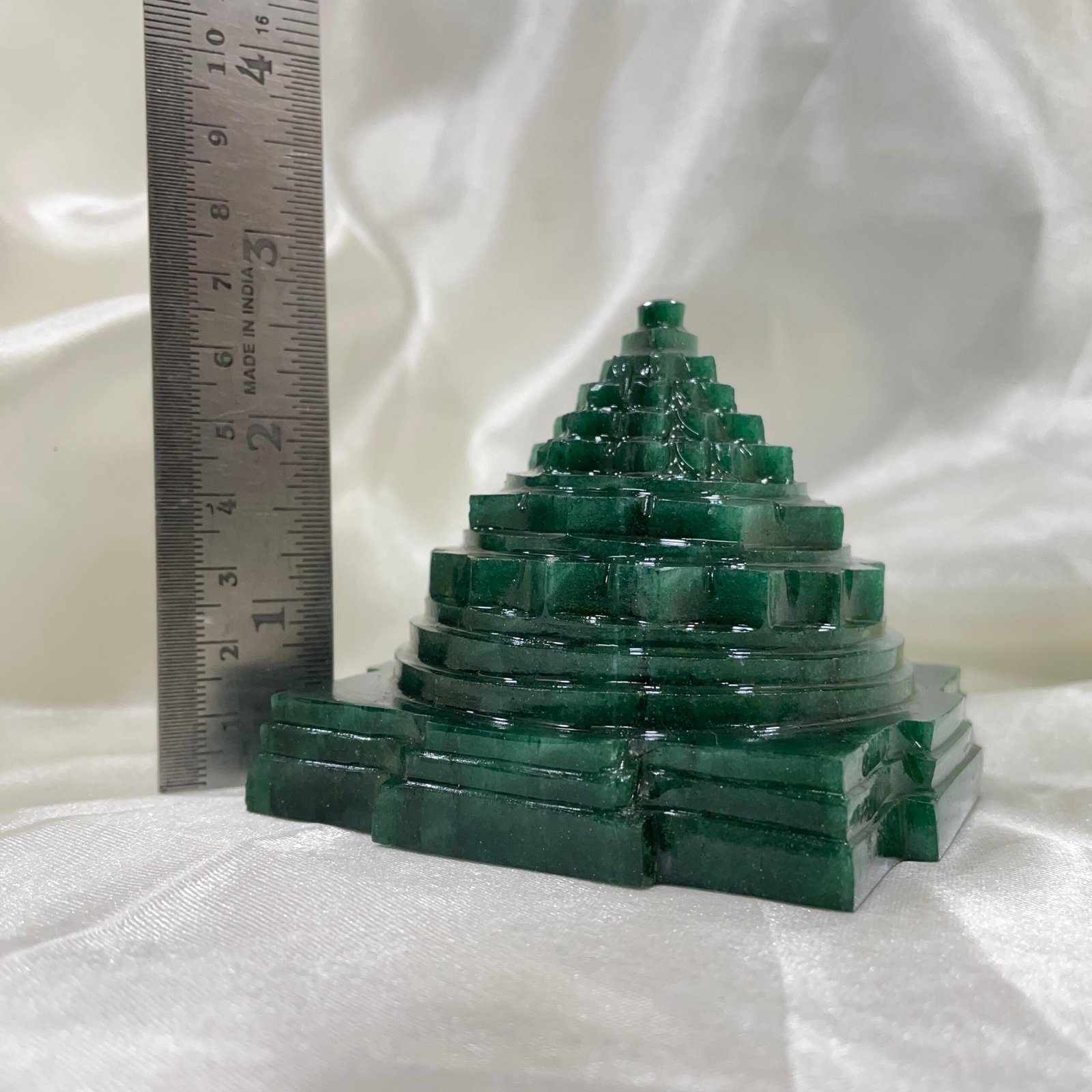 Green Jade Shree Yantra, Margaj Meru Yantra - Image 5