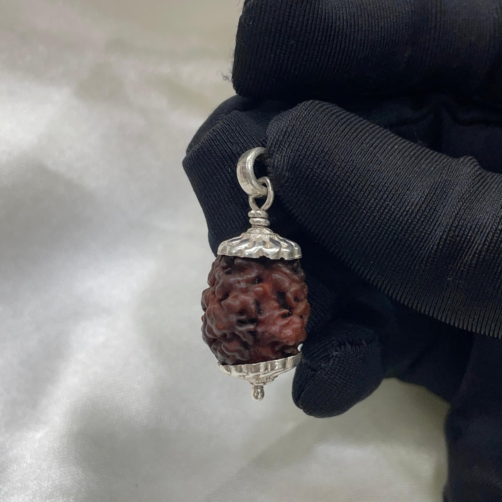 2 Mukhi Rudraksha, 2 Face Nepali Rudraksha Silver Pendant Lab Certified - Image 8