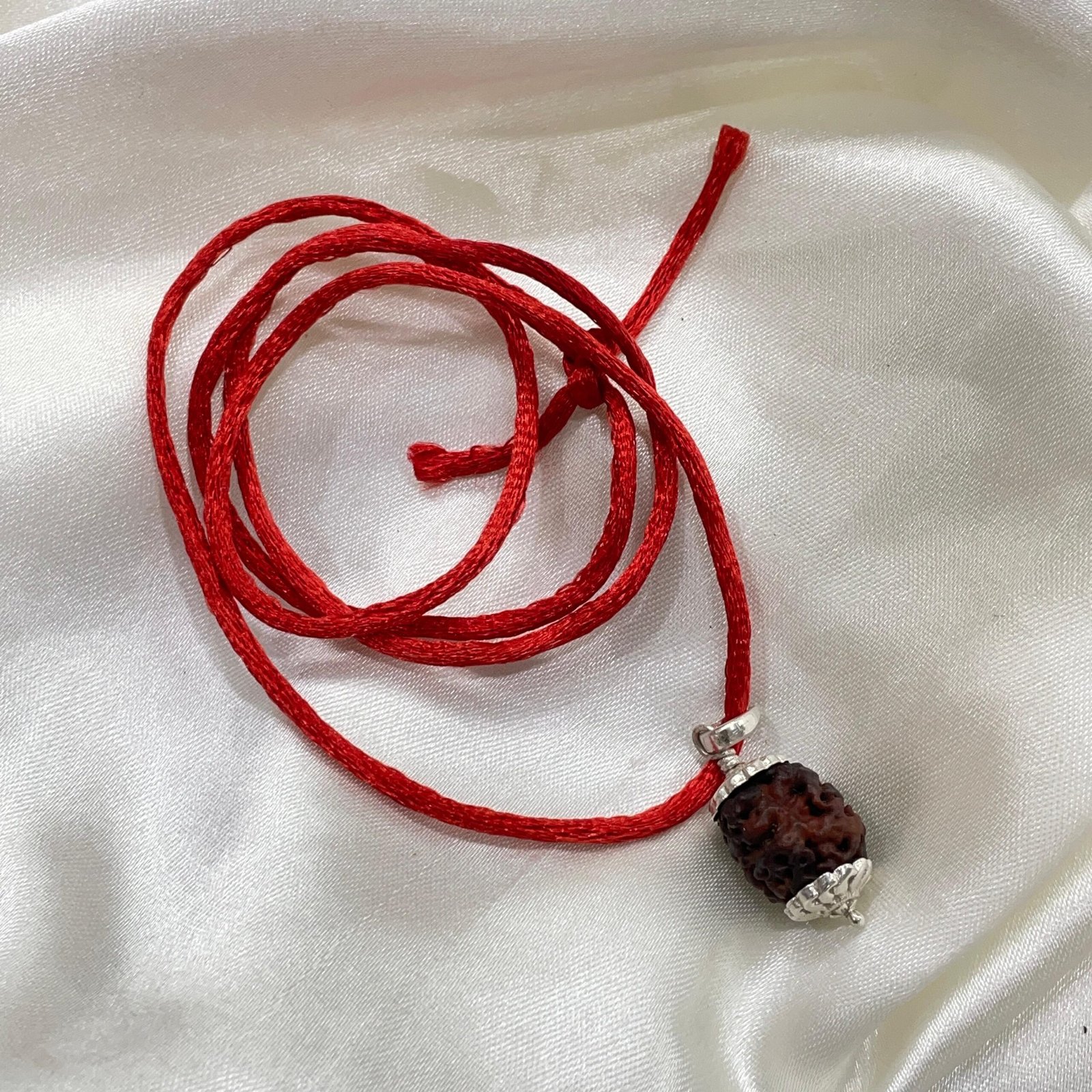 2 Mukhi Rudraksha, 2 Face Nepali Rudraksha Silver Pendant Lab Certified - Image 9