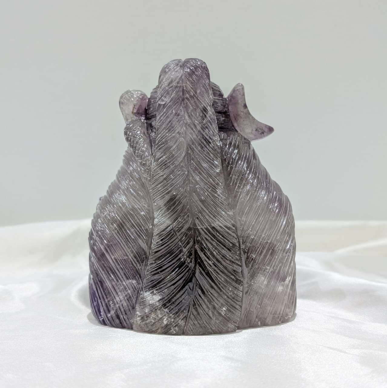 Hand Carved Amethyst Shiva Statue – Hindu God Altar Décor - Image 4