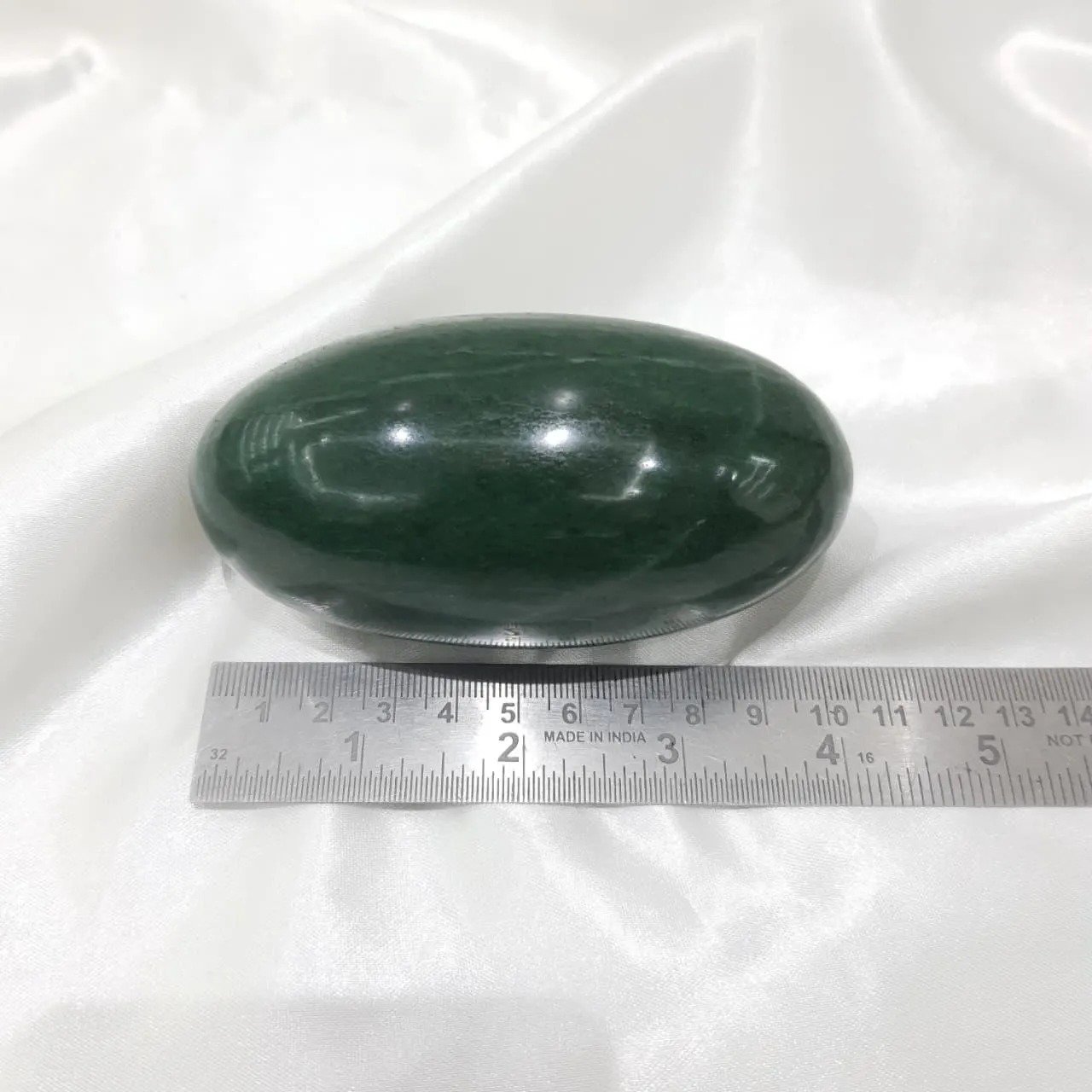 Green Jade Lingam, Markata lingam for Meditation and temple - Image 6