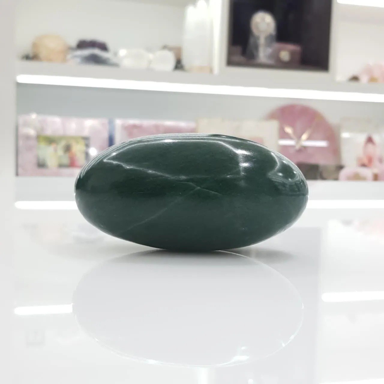 Green Jade Lingam, Markata lingam for Meditation and temple - Image 5