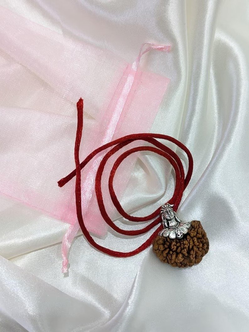 1 Mukhi Rudraksha Pendant, Pure Silver Mahadev, Spiritual Jewellery - Image 3