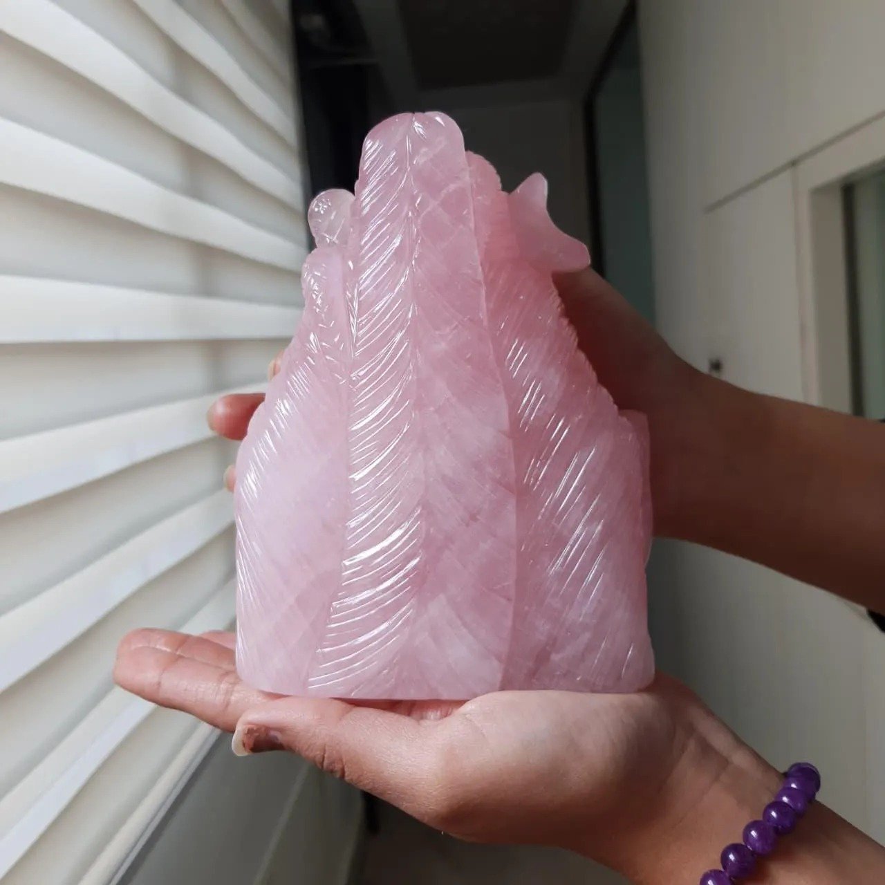 Rose Quartz Shiv Head – 6.5" lord Shiva Statue - Image 7