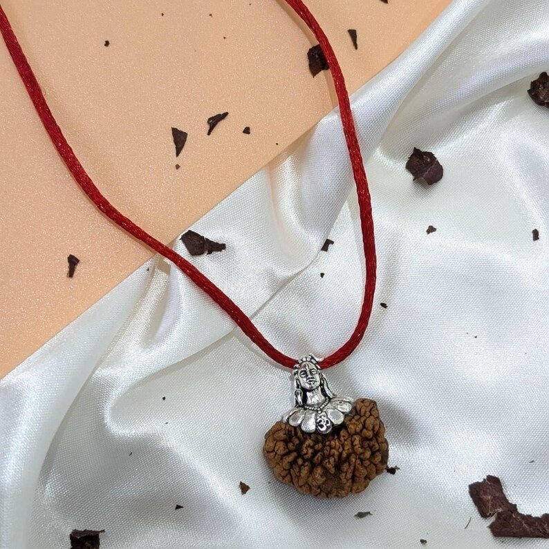1 Mukhi Rudraksha Pendant, Pure Silver Mahadev, Spiritual Jewellery - Image 10