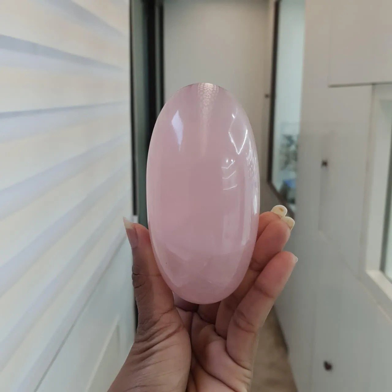 Rose Quartz Lingam – Rose Quartz Shiva-lingam - Image 9