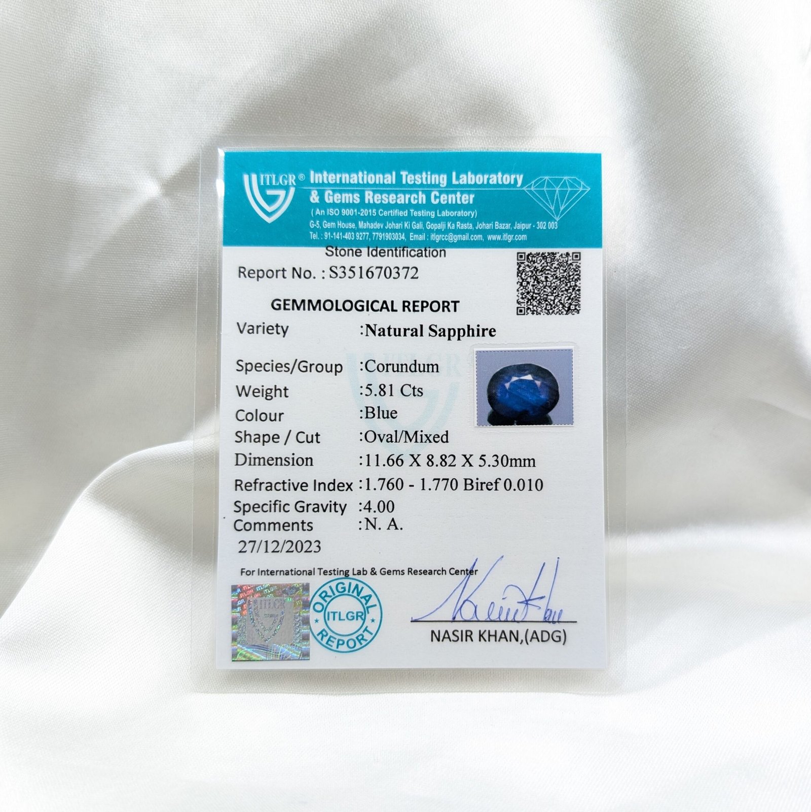 Blue Sapphire Gemstone ( Neelam ) 5.81 carat - Image 4