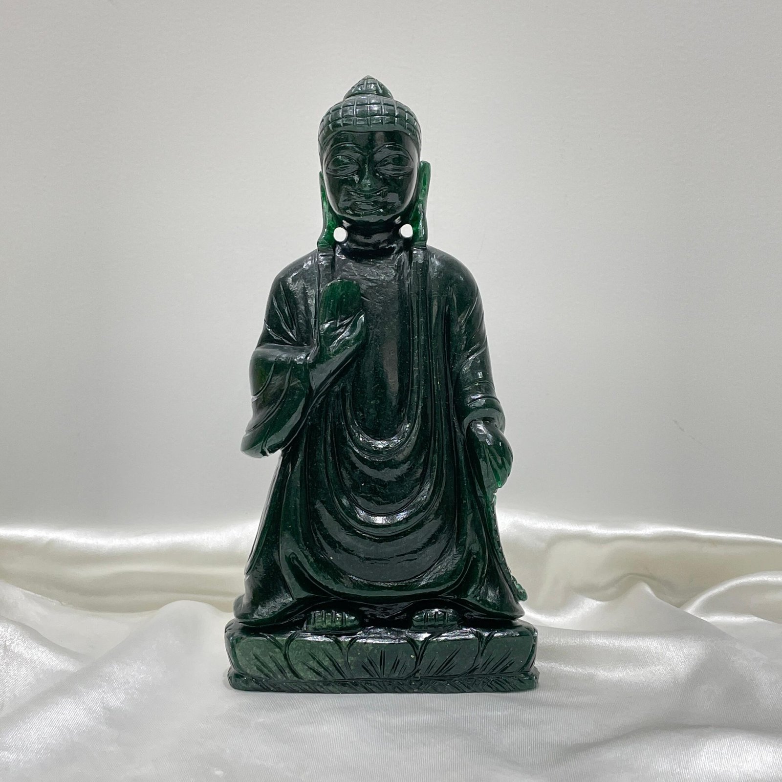 Green Jade Buddha statue for Meditation Spiritual Home Altar Gift, Gemstone God Buddha Idol - Image 9