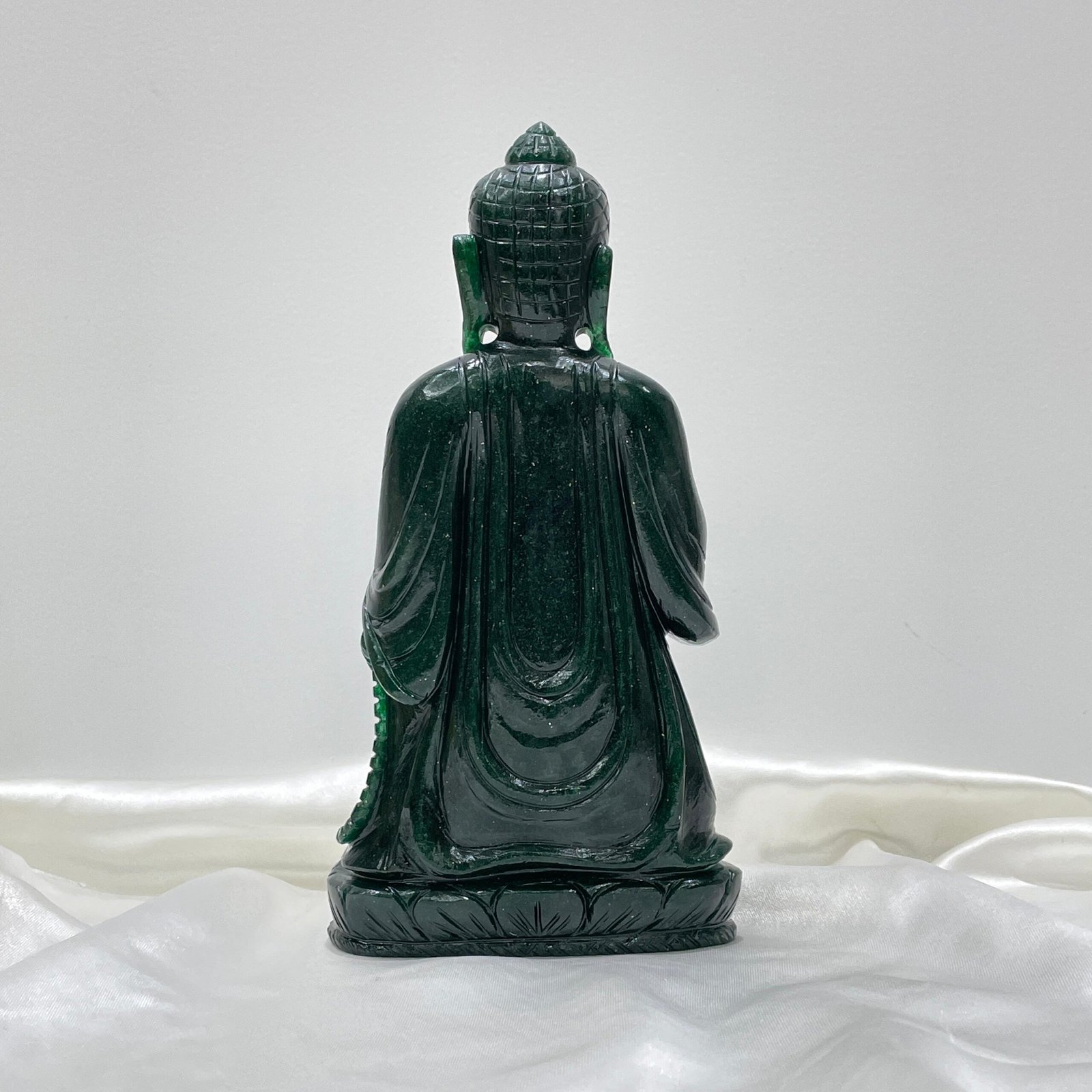 Green Jade Buddha statue for Meditation Spiritual Home Altar Gift, Gemstone God Buddha Idol - Image 5