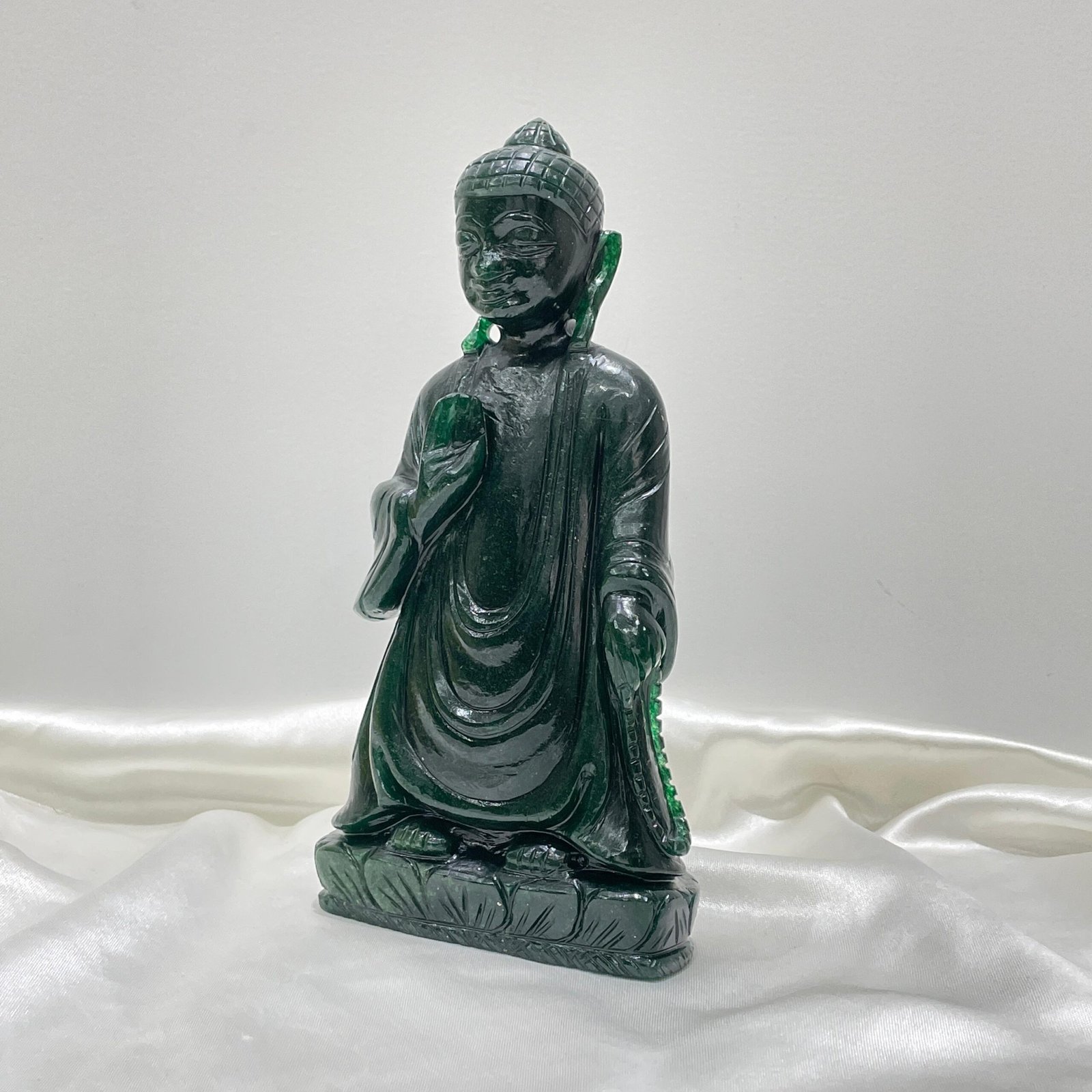 Green Jade Buddha statue for Meditation Spiritual Home Altar Gift, Gemstone God Buddha Idol - Image 11