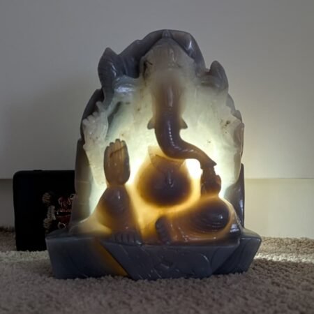Natural Agate Stone Ganesha Statue