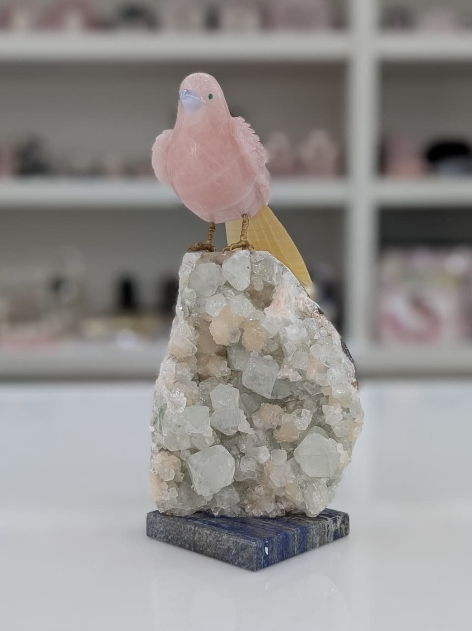 Rose Quartz Sparrow Bird for Home Décor - Healing Crystals Gifts - Meaningful Gifts - Image 11