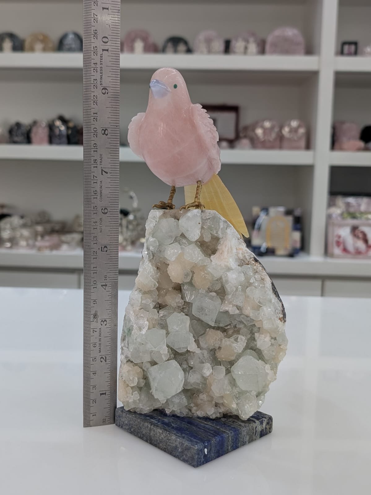 Rose Quartz Sparrow Bird for Home Décor - Healing Crystals Gifts - Meaningful Gifts - Image 10