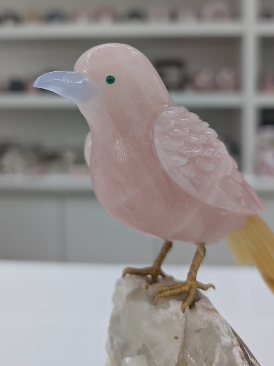 Rose Quartz Sparrow Bird for Home Décor - Healing Crystals Gifts - Meaningful Gifts - Image 12