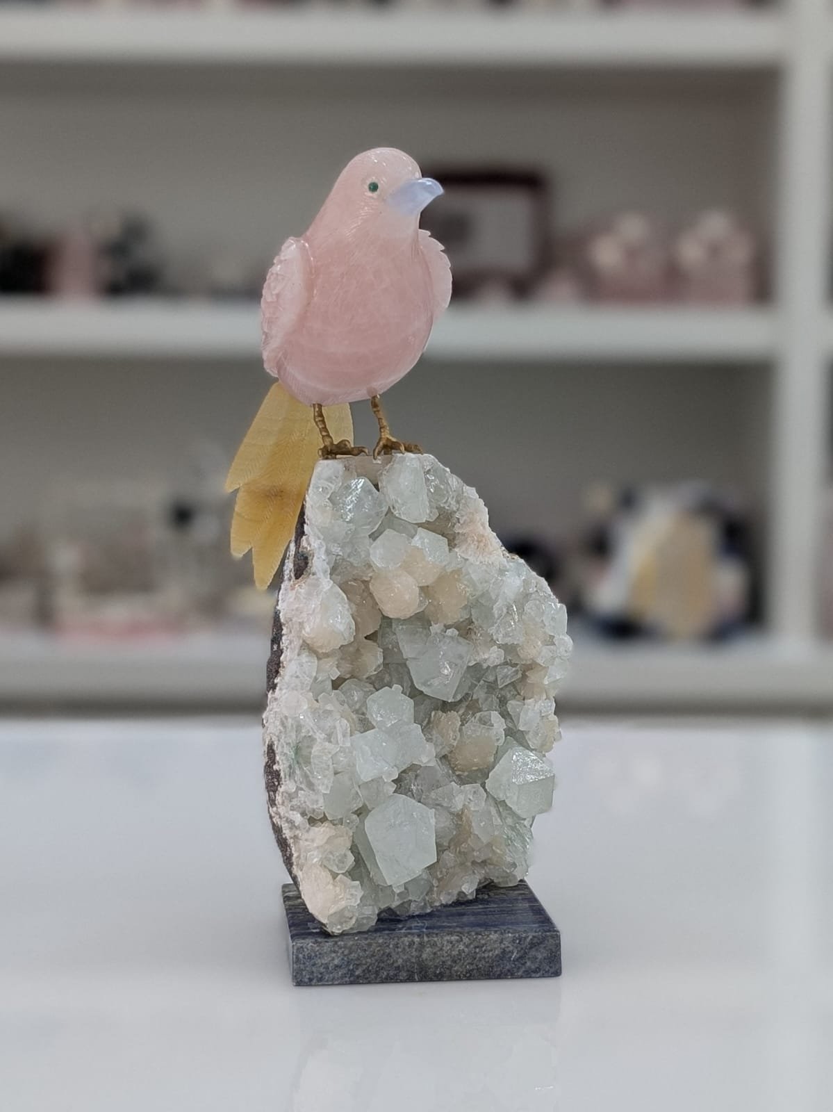 Rose Quartz Sparrow Bird for Home Décor - Healing Crystals Gifts - Meaningful Gifts - Image 13