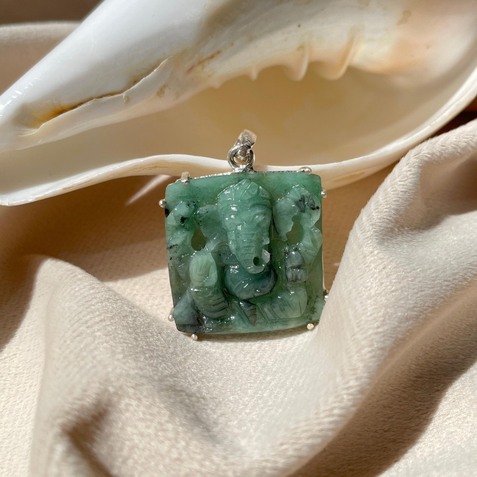 Authentic Emerald Ganesha