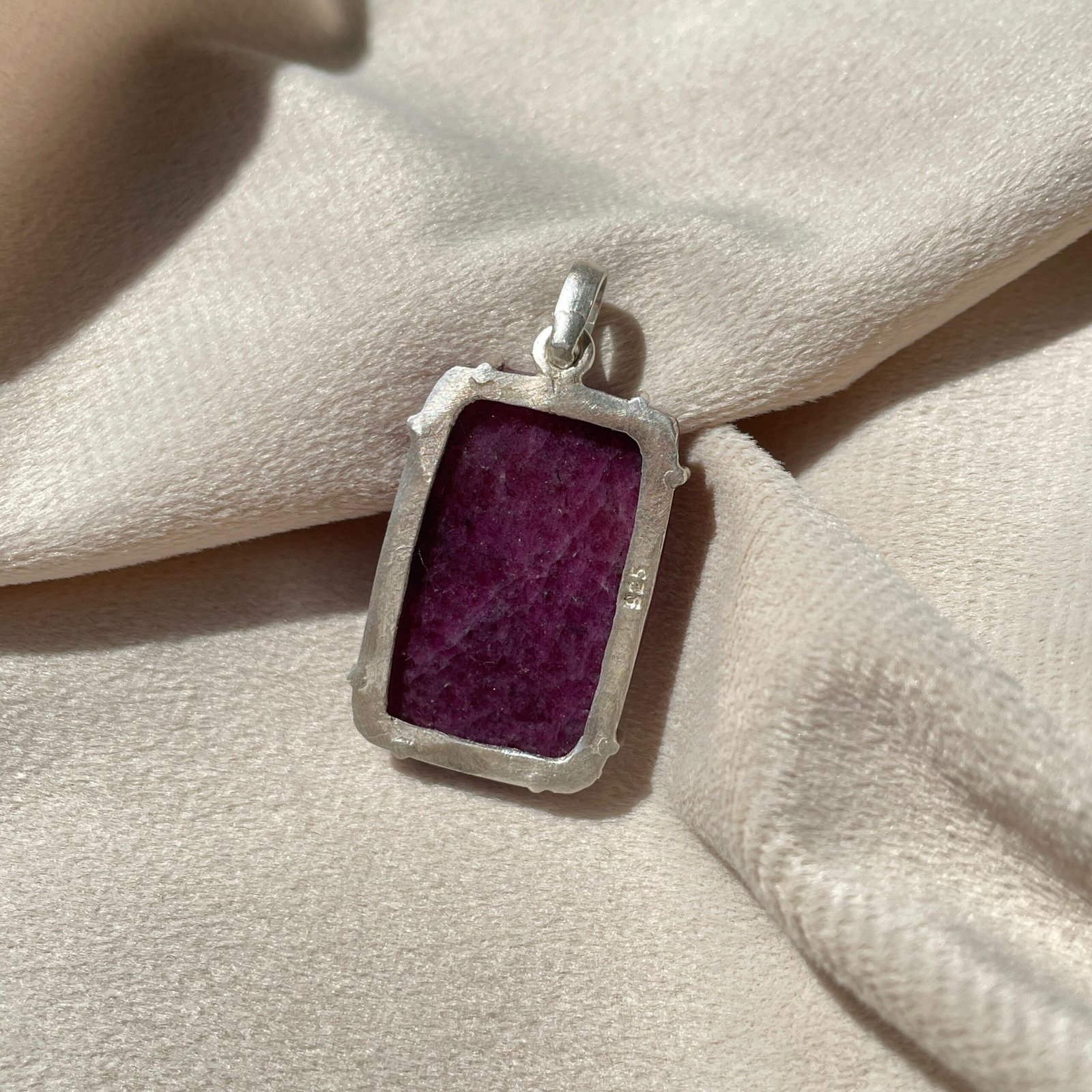 Natural Ruby Ganesha Pendant 92.5 Silver Pendant for Gifts - Image 3
