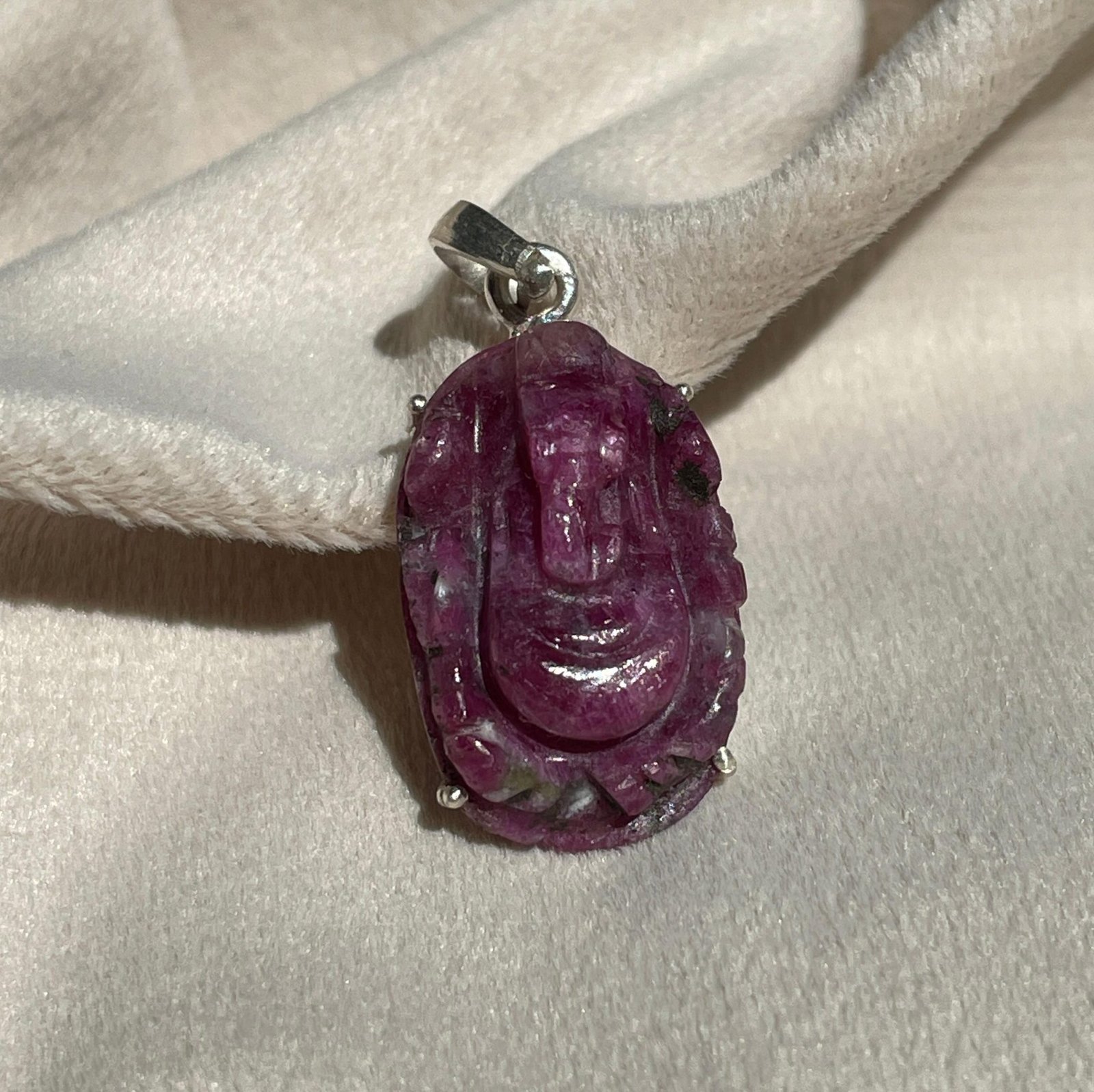 Ruby Ganesha Pendant