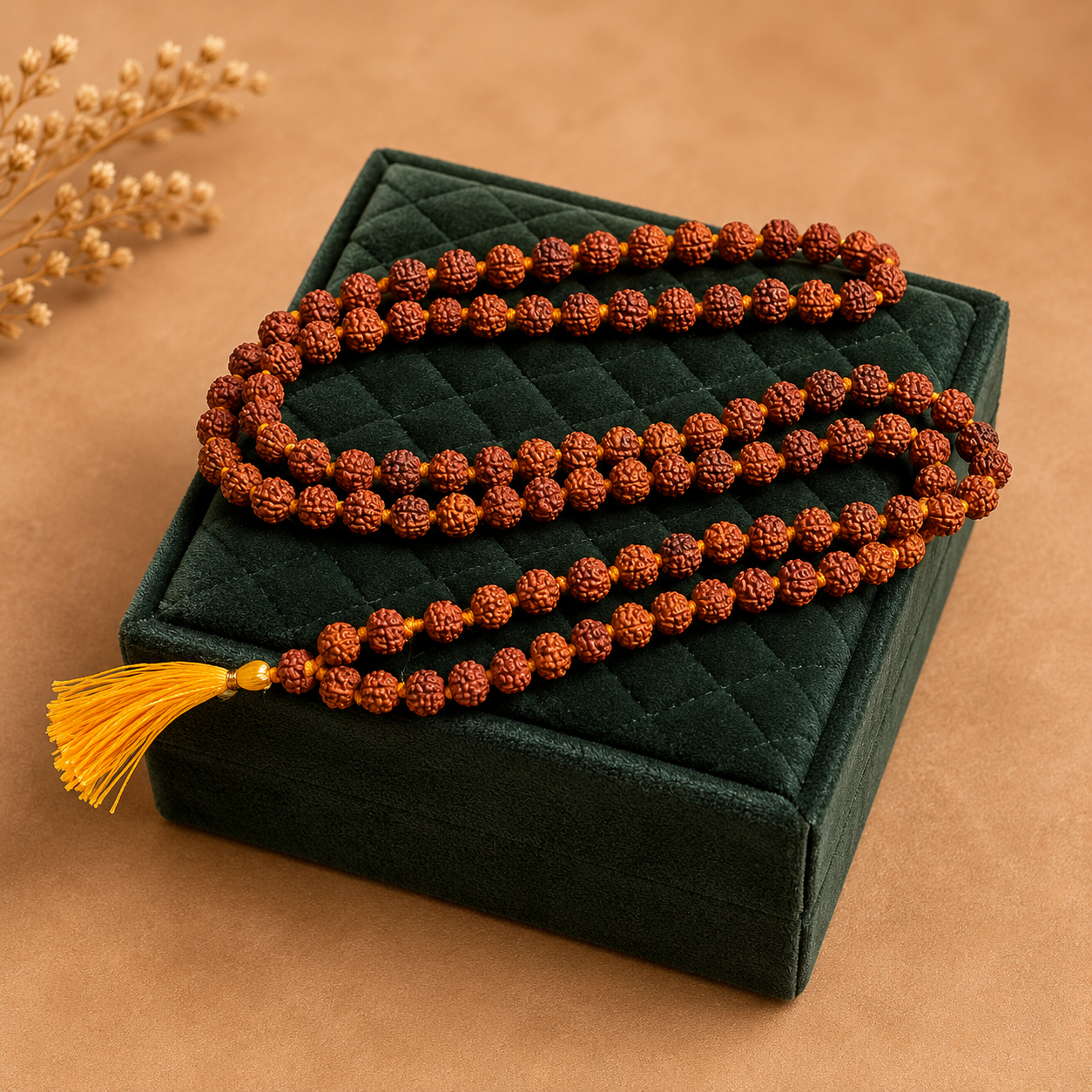 Premium 6mm Panch-Mukhi Rudraksha Mala for Meditation