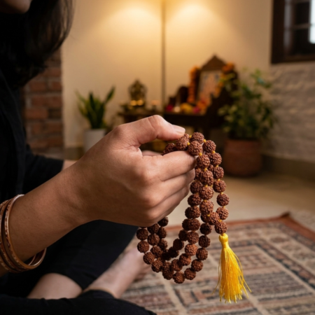 Premium 11mm Panch-Mukhi Rudraksha Mala for Meditation