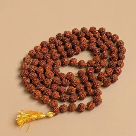Premium 11mm Panch-Mukhi Rudraksha Mala for Meditation
