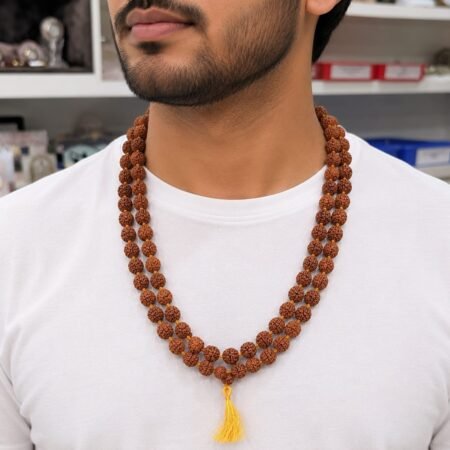 Premium 12mm Panch-Mukhi Rudraksha Mala for Meditation