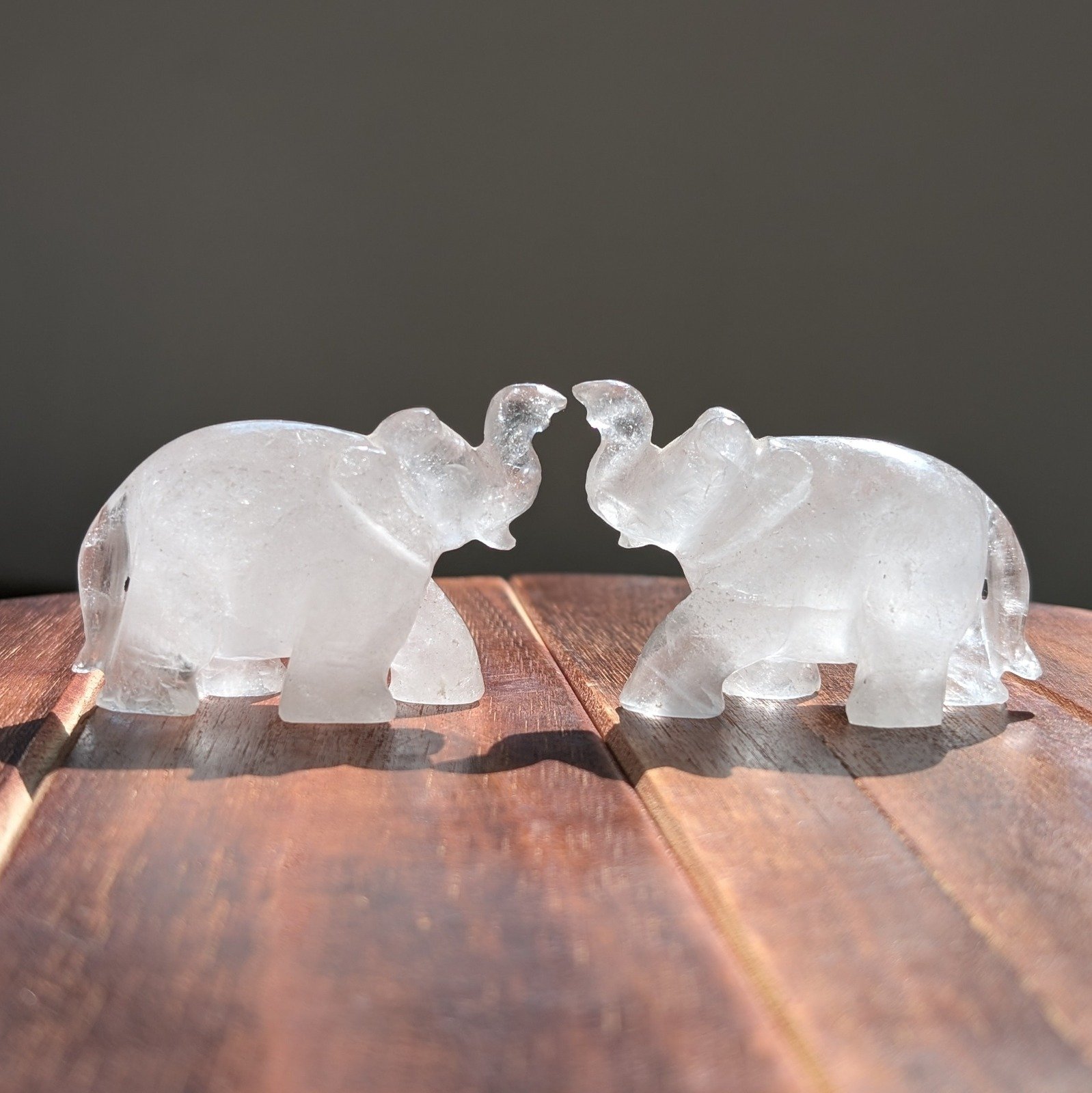 Crystal Elephant – Original White Sphatik Elephant for Home Décor & Gift